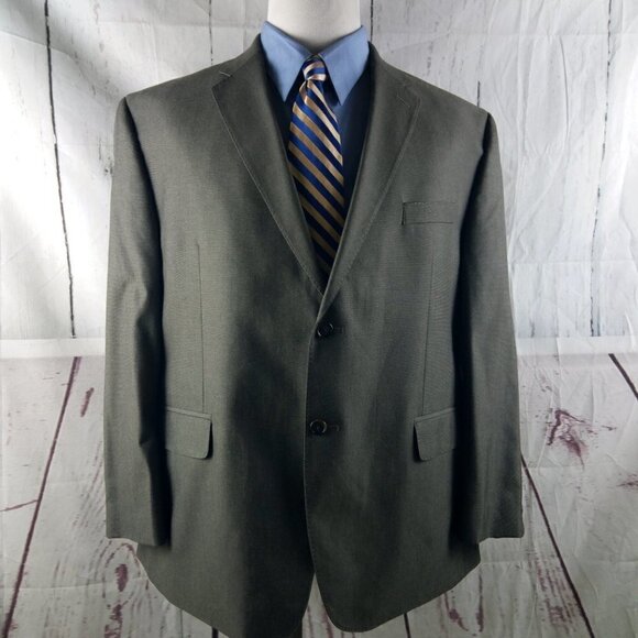 NWOT Sean John Fine Tailoring 48S 2 Buttn Brown Stitched Lapel 3pc Suit 40x30 FF - Picture 2 of 16